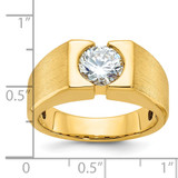 14k IBGoodman Men's Polished and Satin Diamond Ring Mounting - B5-58AC93E6-7494