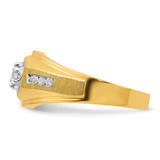 14k IBGoodman Men's Polished and Satin Diamond Ring Mounting - B5-DD6EE1D3-9607