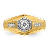 14k IBGoodman Men's Polished and Satin Diamond Ring Mounting - B5-DD6EE1D3-9607