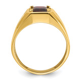 14k IBGoodman Men's Polished and Satin Gemstone and Diamond Ring Mounting - B5-934F48A9-7968
