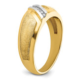 14k IBGoodman Men's Polished and Satin Ring Mounting