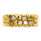 14k IBGoodman Men's Polished Nugget Textured Ring Mounting