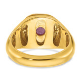 14k IBGoodman Men's Ruby Doublet Stone and 1/5 carat Diamond Complete Ring