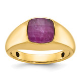 14k IBGoodman Men's Ruby Doublet Stone Complete Ring - B5-F7B19704-9957