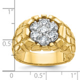 14k IBGoodman Men's Two-tone Nugget Cluster Ring Mounting