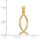 14k Ichthus Fish Charm - XR-2A05DF9F-3411
