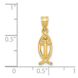 14k Ichthus Fish Charm - XR-AA891A83-3973