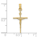14K INRI Crucifix Charm - K8-7EBCE02B-2475
