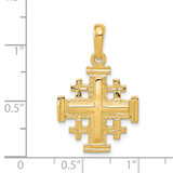 14k Jerusalem Cross Pendant - D1-D1537607-8389