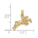 14K Jockey on Jumping Horse Charm