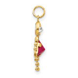 14k July Girl Birthstone Charm