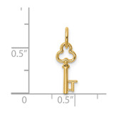 14k Key Letter T Initial Charm