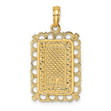 14K King Playing Card Charm