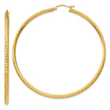 14K Knife Edge Diamond-cut Hollow Hoop Earrings - TC-6E9FAD57-6161