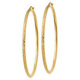 14K Knife Edge Diamond-cut Hollow Hoop Earrings - TC-6E9FAD57-6161