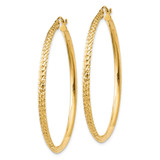 14K Knife Edge Diamond-cut Hollow Hoop Earrings - TC-7F81808B-8434