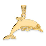 14k Lab Created Opal Dolphin Pendant - K3-5839B8FE-3452