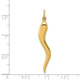 14k Large 3D Italian Horn Charm