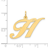 14k Large Fancy Script Letter H Initial Charm