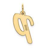 14k Large Script Letter P Initial Charm
