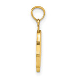 14K Large Solid Hamsa Pendant