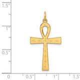 14K Laser Designed Ankh Cross Pendant - XR-81F38650-7164