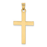 14k Laser Etched Cross Charm - XR-14D8D157-3104