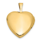 14k Leaf and Scroll 16mm Heart Locket