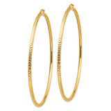 14k Lightweight 3mm Diamond-cut Hoop Earrings - TC-D8F75A44-6158