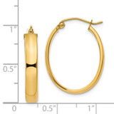 14k Lightweight Oval Hoop Earrings - TC-7BDA1351-7305