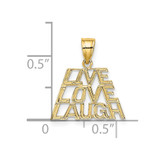 14K LIVE LAUGH LOVE Charm