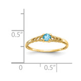 14k Madi K 3mm Blue Topaz Birthstone Baby Ring