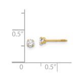 14k Madi K 3mm CZ Earrings