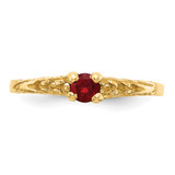 14k Madi K 3mm Garnet Birthstone Baby Ring