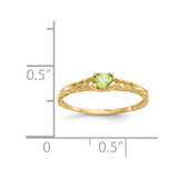 14k Madi K 3mm Peridot Birthstone Baby Ring
