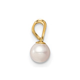 14K Madi K 4-5mm White Near Round Freshwater Cultured Pearl Pendant