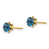 14k Madi K 5mm CZ Birthstone (Dec) Earrings