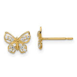 14k Madi K Butterfly CZ Stud Earrings - GK-5043276E-6470