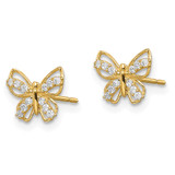 14k Madi K Butterfly CZ Stud Earrings - GK-5043276E-6470
