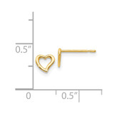 14k Madi K Children's Heart Post Earrings - GK-2105ACFC-7075