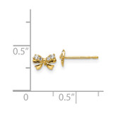 14k Madi K CZ Children's Bow Post Earrings