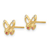 14k Madi K CZ Children's Butterfly Post Earrings - GK-4B72E1AC-5278