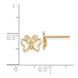 14k Madi K CZ Children's Butterfly Post Earrings - GK-75D1FCA2-2653
