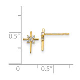 14k Madi K CZ Children's Cross Post Earrings - GK-6C483C4A-1079