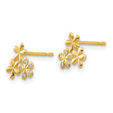 14k Madi K CZ Children's Flower Post Earrings - GK-5427CA15-5422