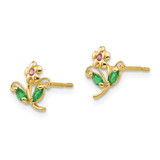 14k Madi K CZ Children's Flower Post Earrings - GK-7581C16E-7933