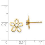 14k Madi K CZ Children's Flower Post Earrings - GK-BDE3CEDA-9610