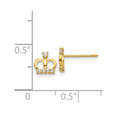 14k Madi K CZ Crown Post Earrings - GK-3977B7C9-6343