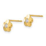 14k Madi K CZ D/C Children's Flower Post Earrings - GK-27DF54EE-6558