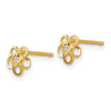 14k Madi K CZ D/C Children's Flower Post Earrings - GK-4F2B9EB9-9669